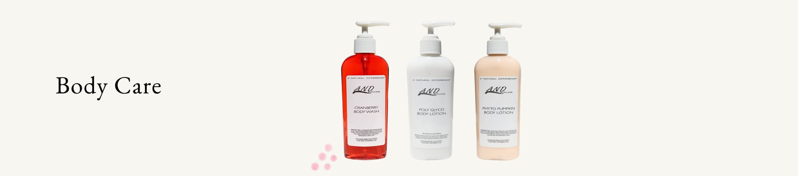 Body Care — A Natural Difference professional skincare